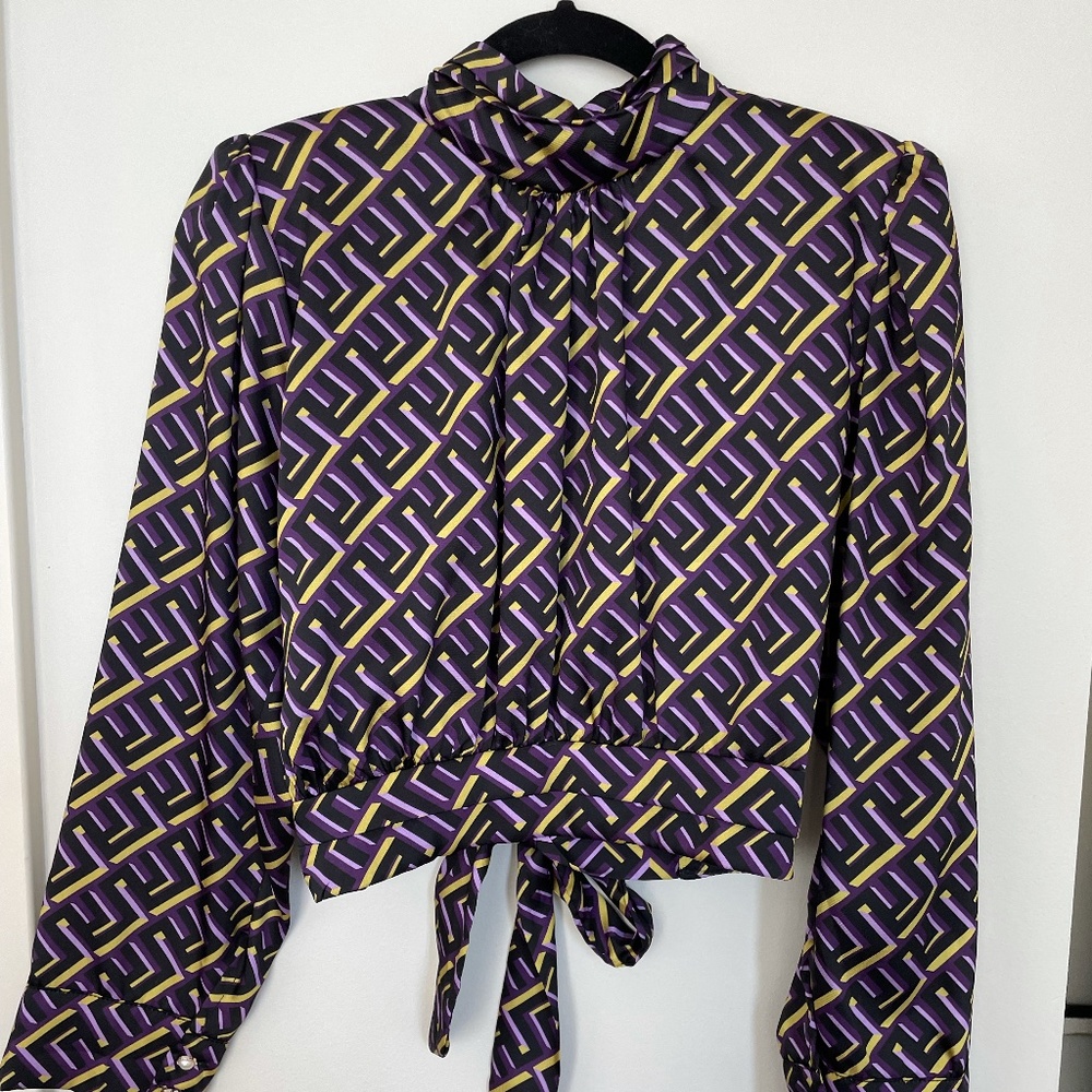 Long Sleeve Blouse With Open Back